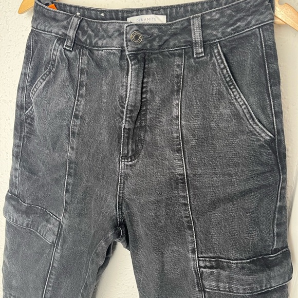 Dynamite Gigi black denim cargo jean - size 27 - Picture 2 of 7
